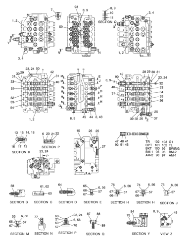 صمام التحكم الرئيسي للحفر الهيدروليكي 426-00078C 42600078C لـ Doosan DH150LC-7 0