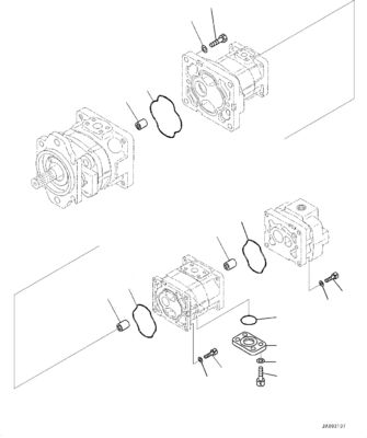 705-56-36051 705-56-36050 705-38-30060 For Komatsu WHEEL LOADER WA320-6 Hydraulic  PUMP GP-PISTON Gear Pump Aftermarket