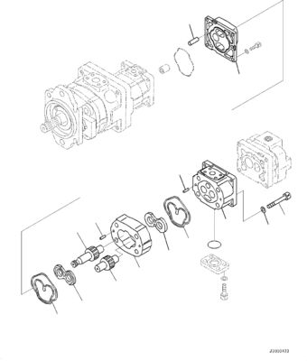 705-56-36051 705-56-36050 705-38-30060 For Komatsu WHEEL LOADER WA320-6 Hydraulic  PUMP GP-PISTON Gear Pump Aftermarket