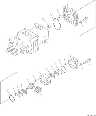 704-71-44002 704-71-44001 704-71-44000 For Komatsu Bulldozer  D375-5D  Hydraulic Main Pump  Original WORK EQUIPMENT PUMP