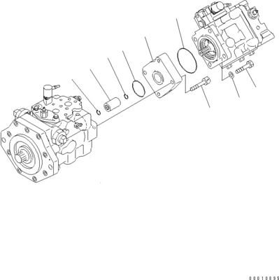 708-1W-00600 708-1S-00910 R7081S00910 R7081W00600 لـ كوماتسو D475A-5 الجرافة الهيدروليكية المروحة مضخة المكبس مضخة الأصلية