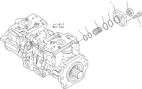 708-2G-00800 708-2G-00801 708-2G-01081 لـ Komatsu Loader WA600-6 المضخة الهيدروليكية مضخة البستن المضخة الرئيسية جودة عالية