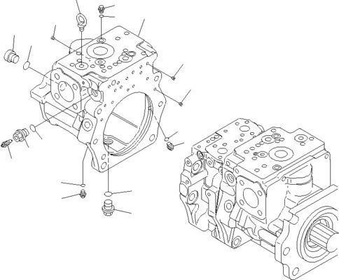 708-2G-00800 708-2G-00801 708-2G-01081 لـ Komatsu Loader WA600-6 المضخة الهيدروليكية مضخة البستن المضخة الرئيسية جودة عالية