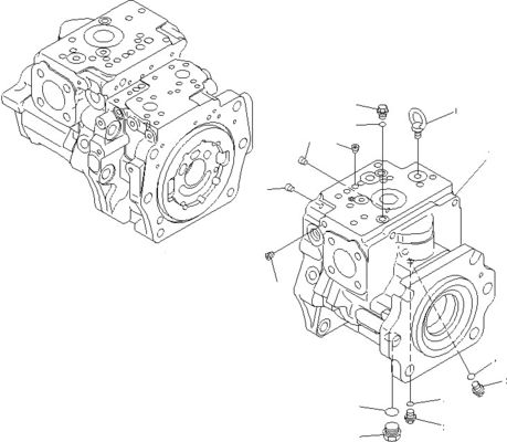 708-2G-00800 708-2G-00801 708-2G-01081 لـ Komatsu Loader WA600-6 المضخة الهيدروليكية مضخة البستن المضخة الرئيسية جودة عالية