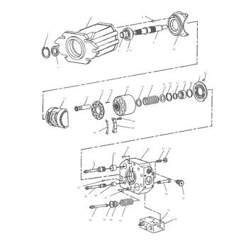 9T-8647 9T8647 0R4608 لقطار CAT D7H D7R D8N مضخة GP-PISTON هيدروليكية مضخة رئيسية