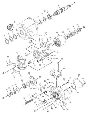 299-5790 20R3400 لقطب CAT D7R II D7R XR HPR135 مضخة GP-PISTON IMPLEMENT إدارة الهيدروليكية المضخة الرئيسية