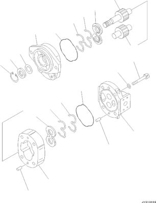 705-17-02022 705-22-31220 لـ Komatsu BulldozerD31EX-22 D31PX-22 D37EX-22 D37PX-22 مضخة هيدروليكية مضخة البستون