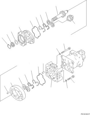 198-49-34100 لمجرفة كوماتسو D375A-6 D375A-5 مضخة هيدروليكية رئيسية