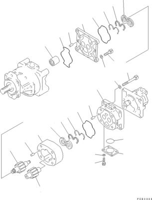 198-49-34100 لمجرفة كوماتسو D375A-6 D375A-5 مضخة هيدروليكية رئيسية