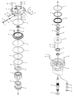 228-3238 20R6810 لقطب 374D 374F محرك الحفر الهيدروليكي