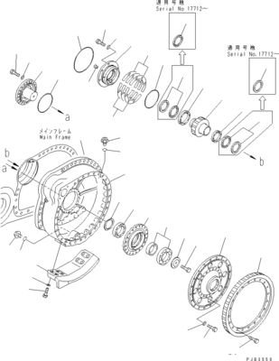 195-27-00411 195-27-00410 195-27-00435 لـ Komatsu الجرافة D375A-3 تجميع السفر القيادة النهائية المحرك السفر
