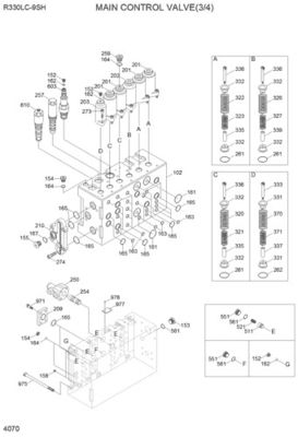 31N9-17000P 31Q9-17001P 31Q9-17002P للحفرة هيونداي R330LC-9S R330LC-9SH صمام التحكم الرئيسي الهيدروليكي قطع غيار الآلات البناء السوق اللاحقة الجودة العالية الأصلية