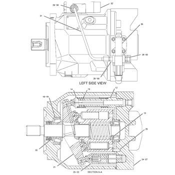 1480285 CA1480285 148-0285 للفئة 517 TRACK SKIDDER مضخة هيدروليكية رئيسية مضخة البستنات مضخة ASSY مضخة GP-بستنات بعد البيع عالية الجودة الأصلية