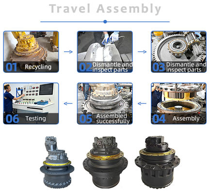 Use For Doosan DX420 Excavators Travel Assembly 2401-6357 170401-00069 Travel Motor Device High Quality Travel Gearbox Construction Machinery Aftermarket Parts